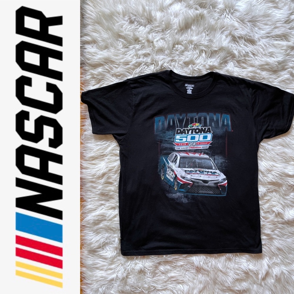 NASCAR Daytona 500 Racing 2018 Event S/S T Shirt, Black, Size XL